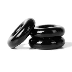 Sport Fucker Lot de 3 cockrings Chubby Noirs